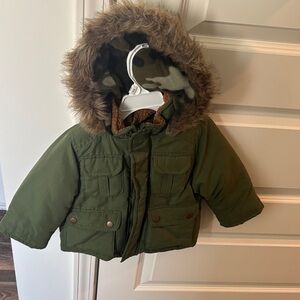 Kids Green Fur-Lined Jacket